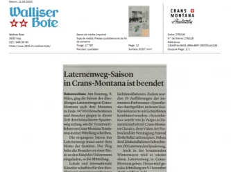 Laternenweg-Saison in Crans-Montana ist beendet