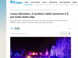 Crans-Montana, il sentiero delle lanterne � il pi� bello delle Alpi