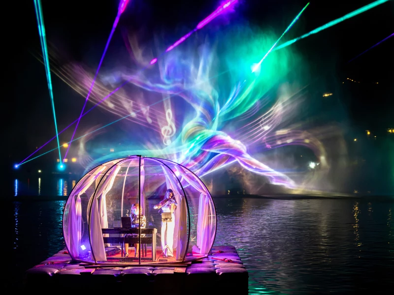 Fete nationale - Violon et laser