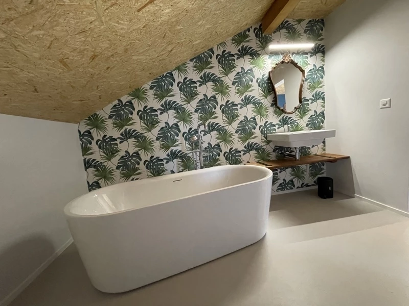 salle de bains, chambre palladium