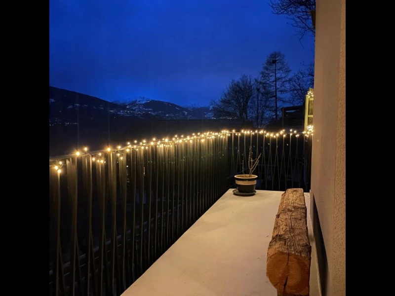 Balcon de nuit hiver