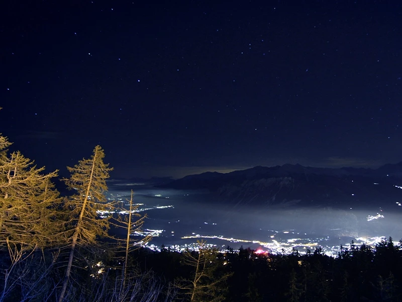 nocturne du loup &agrave; Crans-Montana